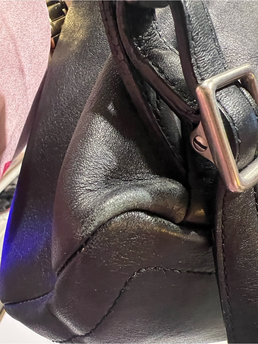COACH Vintage All Leather legacy Black Backpack 9858 Women's Adjustable Straps - Picture 9 of 14